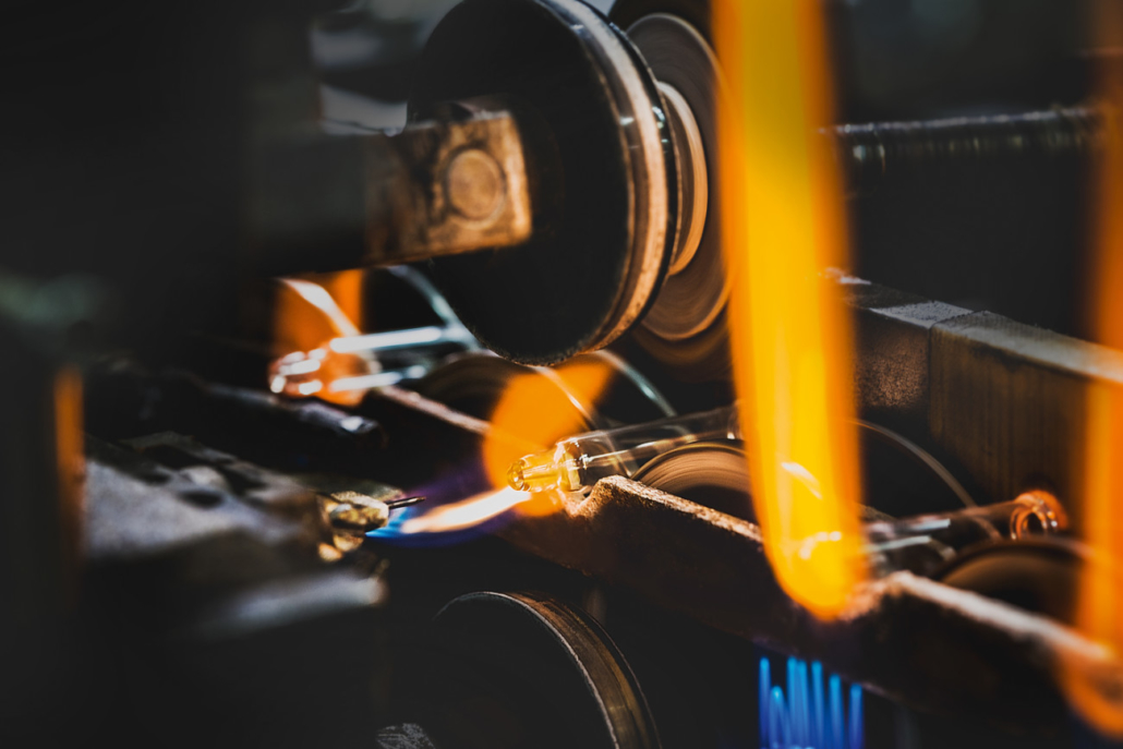 Production pipettes en verre