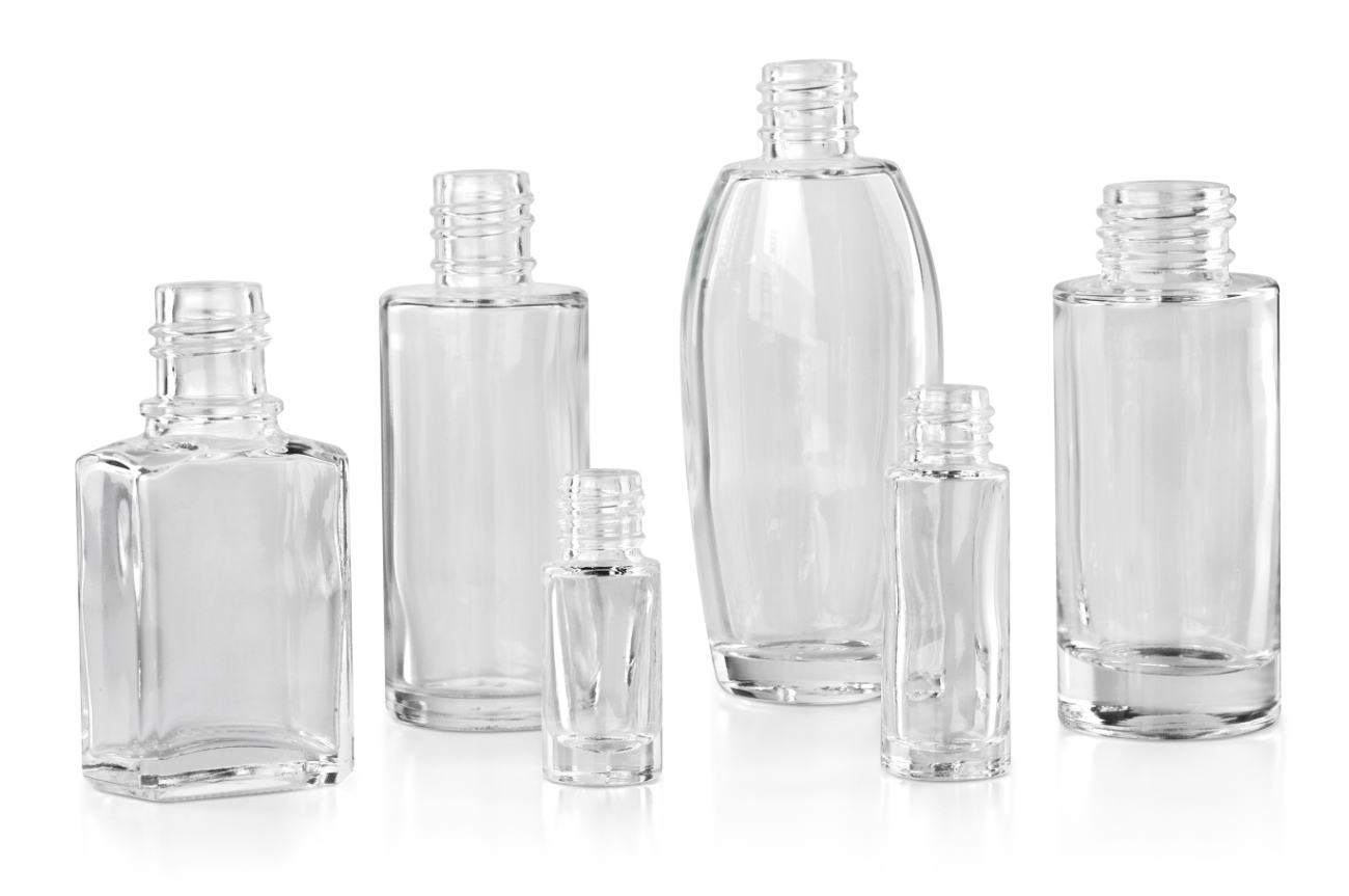 Blow-moulded bottles for cosmetics