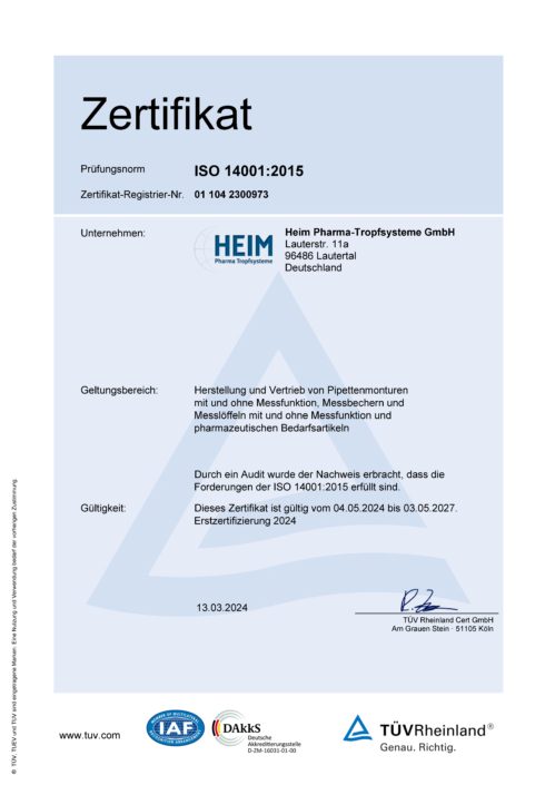 Umweltnorm ISO 14001